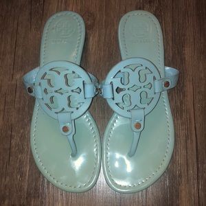 Tory Burch Shoes - Tory Burch Turquoise Millers Sandals Size 8 VGUC Tory Burch Shoes - Tory Burch Turquoise Millers Sandals Size 8 VGUC